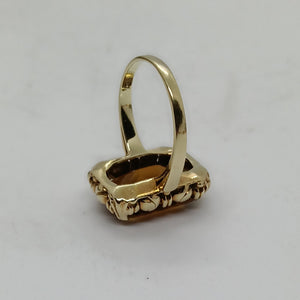 Vintage 14ct Gold Topaz Dress Ring