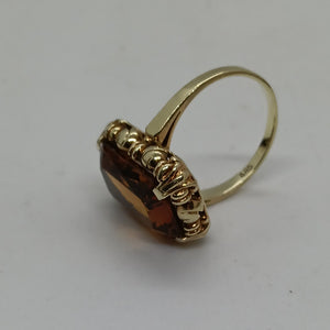 Vintage 14ct Gold Topaz Dress Ring