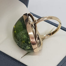 Load image into Gallery viewer, Antique 14ct Gold Cabochon Tourmaline Ring
