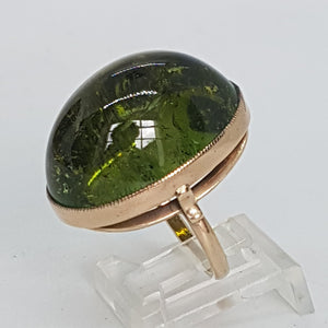 Antique 14ct Gold Cabochon Tourmaline Ring