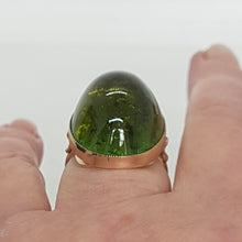 Load image into Gallery viewer, Antique 14ct Gold Cabochon Tourmaline Ring
