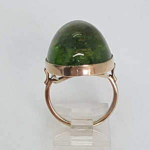 Antique 14ct Gold Cabochon Tourmaline Ring