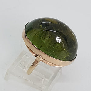 Antique 14ct Gold Cabochon Tourmaline Ring