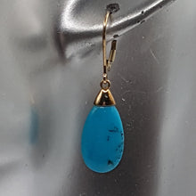 Load image into Gallery viewer, 9ct Gold Turquoise Drop Earrings

