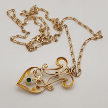 Load image into Gallery viewer, Antique 9ct Gold Persian Turquoise Pendant
