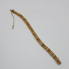 Load image into Gallery viewer, Antique 9ct Gold and Persian Turquoise Gate Bracelet
