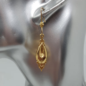 9ct Gold Victorian Style Drop Earrings