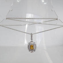 Load image into Gallery viewer, Sterling Silver CZ Yellow Tourmaline Pendant
