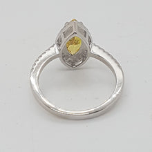 Load image into Gallery viewer, Sterling Silver CZ Citrine Marquise Ring
