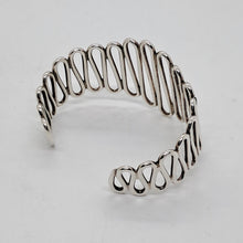 Load image into Gallery viewer, Sterling Silver Wavy Cuff Bracelet
