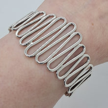 Load image into Gallery viewer, Sterling Silver Wavy Cuff Bracelet
