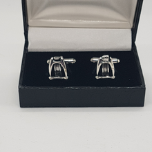 Load image into Gallery viewer, Sterling Silver Stirrup Cufflinks
