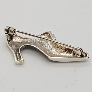 Sterling Silver Marcasite Shoe Brooch