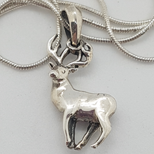 Load image into Gallery viewer, Handmade Sterling Silver Stag Pendant
