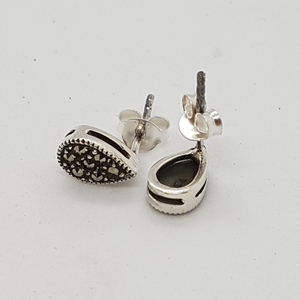 Sterling Silver Marcasite Stud Earrings