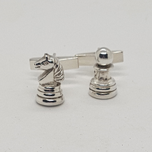 Load image into Gallery viewer, Sterling Silver Chess Piece Cufflinks
