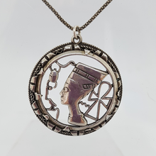 Load image into Gallery viewer, Vintage Sterling Silver Nefertiti Pendant
