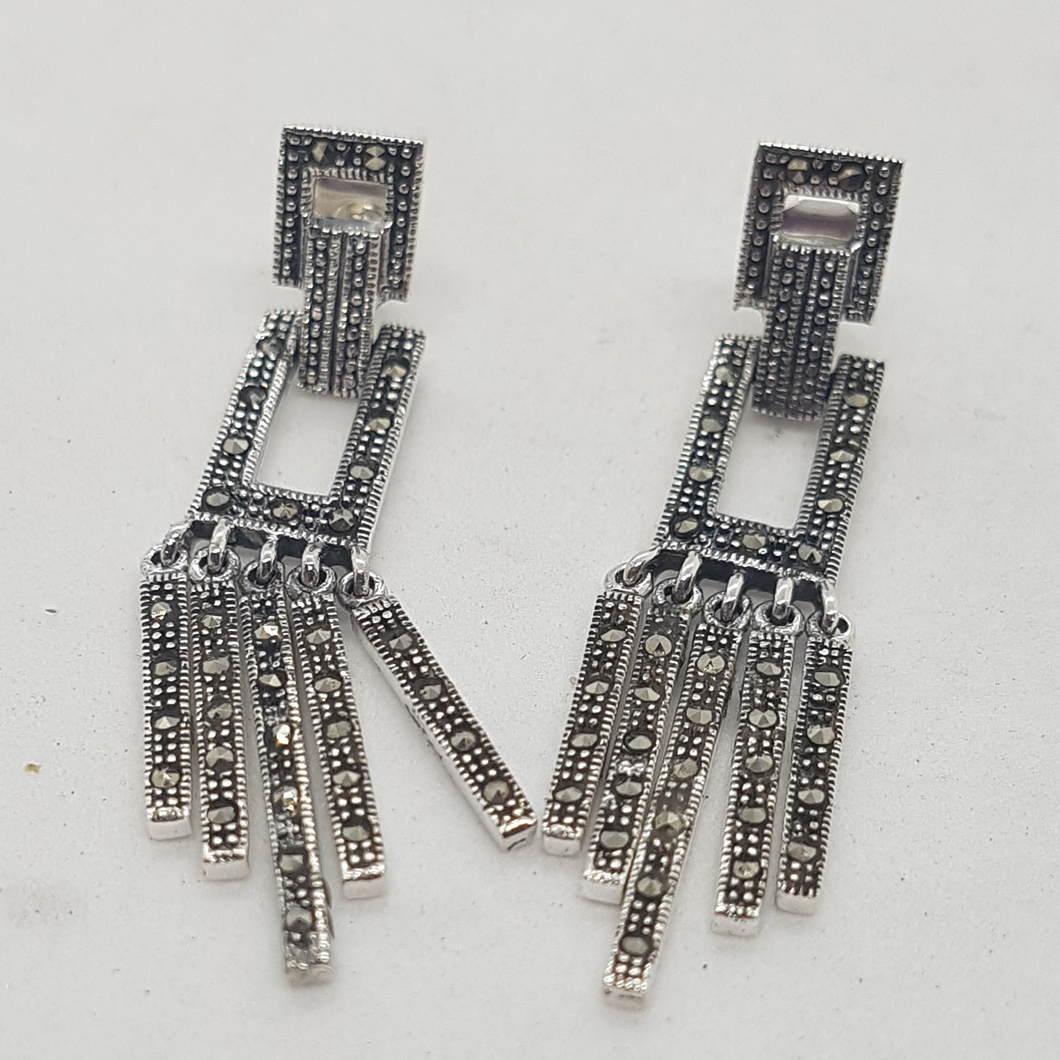 Sterling Silver Marcasite Earrings