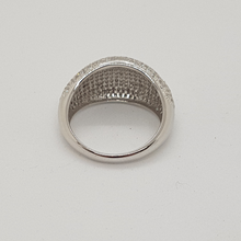 Load image into Gallery viewer, Sterling Silver CZ Bombe Ring
