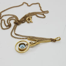 Load image into Gallery viewer, Antique 15ct Gold Aquamarine and Pearl Pendant
