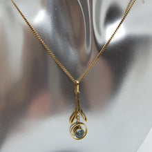 Load image into Gallery viewer, Antique 15ct Gold Aquamarine and Pearl Pendant
