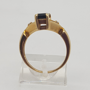 9ct Gold Tourmaline and Diamond Ring