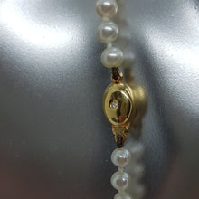 Load image into Gallery viewer, 18ct Gold Diamond Cultured Pearl Necklace

