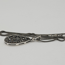 Load image into Gallery viewer, Sterling Silver Marcasite Pendant
