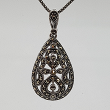 Load image into Gallery viewer, Sterling Silver Marcasite Pendant
