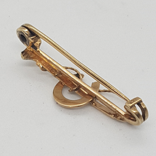 Load image into Gallery viewer, Antique 9ct Gold Horseshoe and Crop Stock Pin

