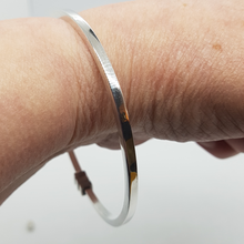 Load image into Gallery viewer, Handmade Large Sterling Silver Bangle by Yulan
