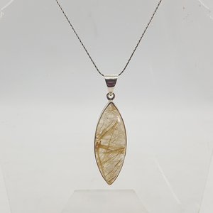 Sterling Silver Rutile Quartz Pendant