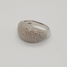 Load image into Gallery viewer, Sterling Silver CZ Bombe Ring
