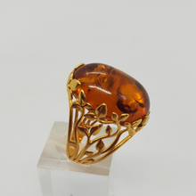 Load image into Gallery viewer, Sterling Silver Amber Ring.
