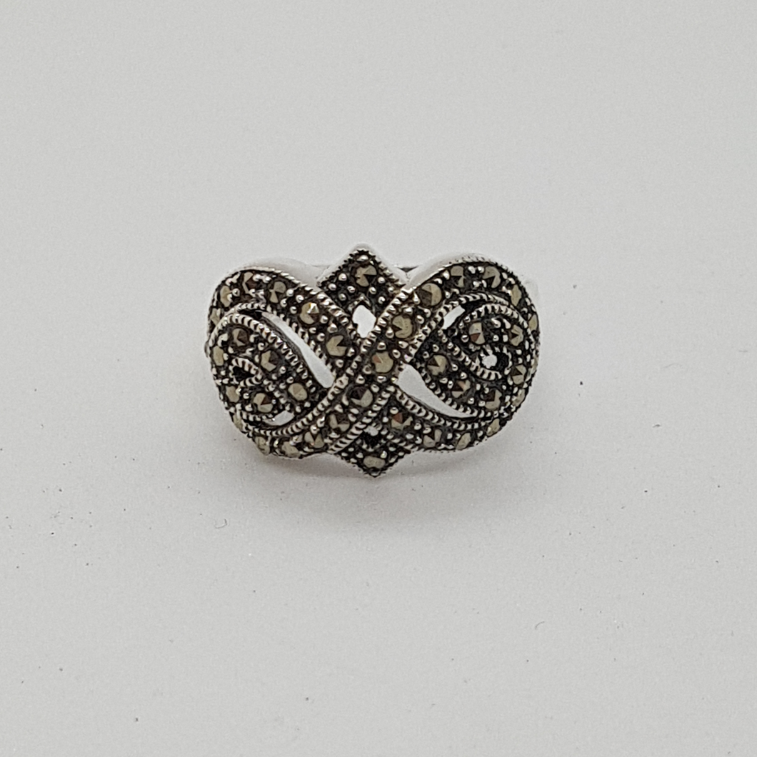 Sterling Silver Infinity Marcasite Ring