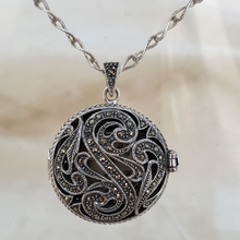Load image into Gallery viewer, Sterling Silver Marcasite Watch Pendant
