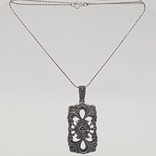Load image into Gallery viewer, Sterling Silver and Marcasite Pendant
