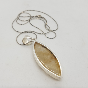 Sterling Silver Rutile Quartz Pendant