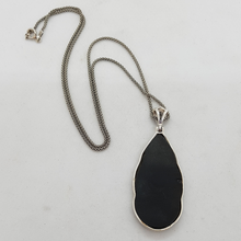Load image into Gallery viewer, Sterling Silver Black Onyx and Marcasite Pendant
