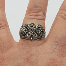 Load image into Gallery viewer, Sterling Silver Infinity Marcasite Ring
