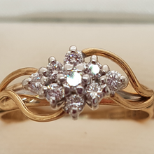 Load image into Gallery viewer, 9ct Gold and Diamond Cluster Ring

