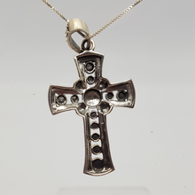 Load image into Gallery viewer, Sterling Silver Marcasite Cross Pendant
