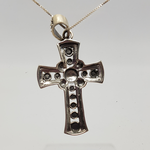 Sterling Silver Marcasite Cross Pendant