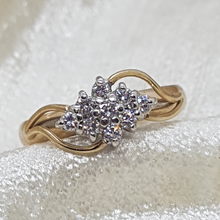 Load image into Gallery viewer, 9ct Gold and Diamond Cluster Ring
