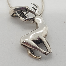 Load image into Gallery viewer, Handmade Sterling Silver Stag Pendant
