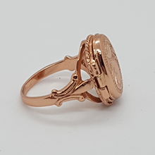 Load image into Gallery viewer, Sterling Silver Rose Gold Plated Locket Ring
