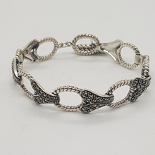 Load image into Gallery viewer, Sterling Silver Marcasite Bracelet
