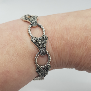 Sterling Silver Marcasite Bracelet