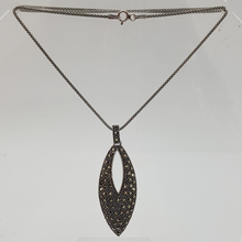 Load image into Gallery viewer, Sterling Silver Marcasite Pendant
