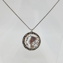 Load image into Gallery viewer, Vintage Sterling Silver Nefertiti Pendant
